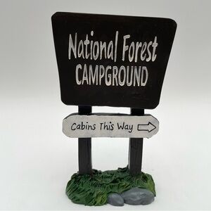 National Forest Campground Miniature Desktop Christmas Decor Sign 6” Tall